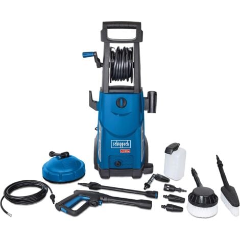 SCHEPPACH Nettoyeur haute pression 165 bars avec brosse terrasse et autos + débouche canalisations