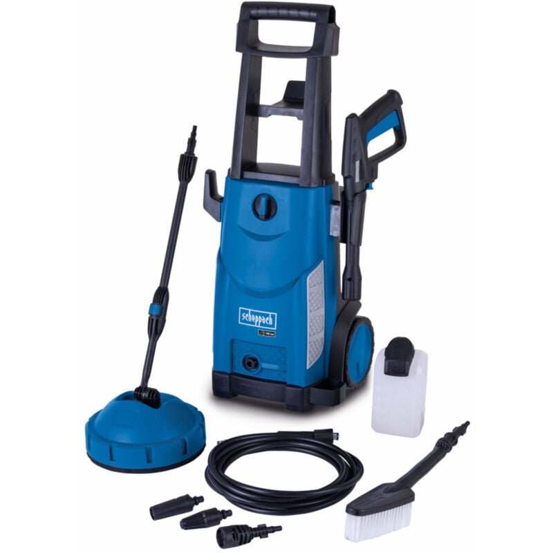 Scheppach - Nettoyeur haute pression électrique HCE2600 – 180 bar – 2400 w – Accessoires et tuyau de 5 m – Débit 408 L/h – Eau chaude jusqu'à 50°C
