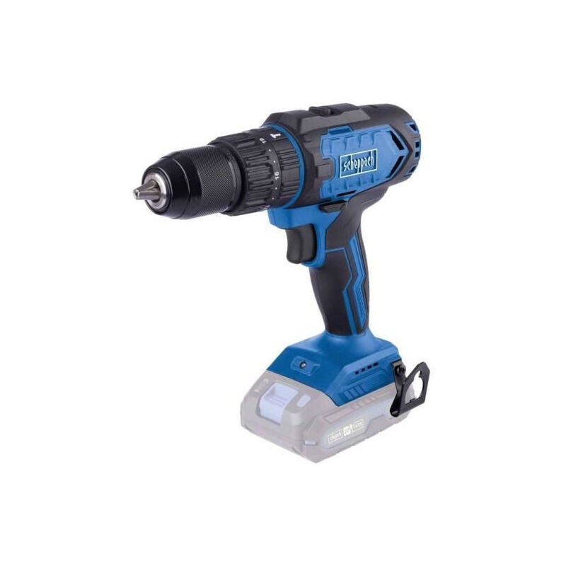 Scheppach - Perceuse Visseuse à percussion sans fil ixes 20V - C-CD45-X - Couple 45nM - 2 vitesses - Mandrin à serrage auto - led & Clip de maintien