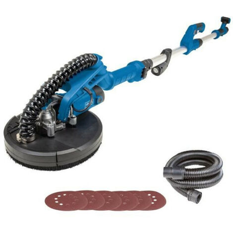 Scheppach – Ponceuse girafe télescopique 210 mm – Puissance 710W – Longueur tuyau 4m – 6 disques abrasifs inclus – Pour murs et plafonds - DS920X