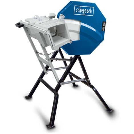 Scheppach Scie à bûches HS410 – 2200 W – 230 V – Lame de 405 mm – Longueur du bois 300-1000 mm – Diamètre de coupe 140 mm – Scie circulaire à bascule – Clapet de protection breveté