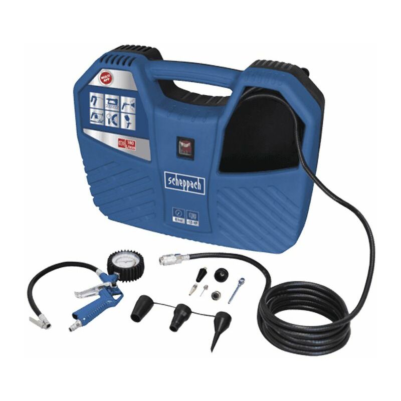 

Compresor sin aceite ni receptor 1100W 8bar - FUERZA AEREA - Scheppach