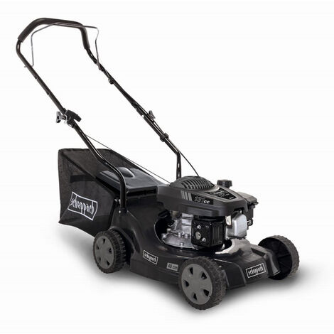 Scheppach – Tondeuse à gazon thermique 40 cm – Moteur 4 temps 131 cm³ 3,3 CV – Bac 35 L – Hauteur de tonte 30 à 66 mm – Convient pour jardins jusqu’à 600 m² – 58112019953