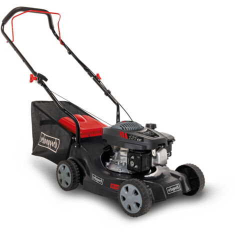Scheppach Tondeuse à gazon thermique MP132-40 - 3,4 CV - Largeur de coupe 40 cm - Réglage hauteur de coupe sur 3 positions - Panier de ramassage de 35 L - Ergonomique - Grandes roues