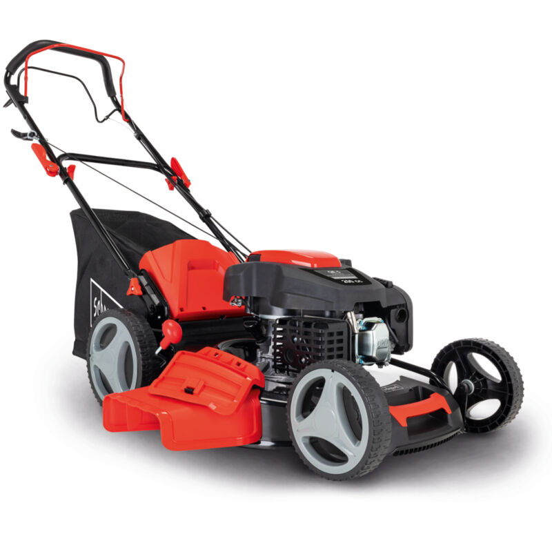 Tondeuse à Gazon Thermique MS200-51 - Autotractée - Moteur 4T - Largeur de Coupe 51cm - Panier 65L - Fonction Mulching & Raccord Rapide de Lavage