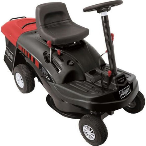 Scheppach – Tondeuse autoportée thermique 196cc – Largeur de coupe 61cm – Démarreur électrique – Bac récupérateur 150L – 4 vitesses avant
