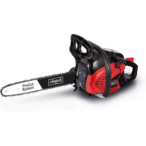Scheppach Tronçonneuse Thermique CSP41- Moteur de 2T de 41cm3 - Chaîne & Guide Procut de 40cm - Lubrification automatique de la chaîne - Frein de chaîne intégré - Anti-vibrations - Ideal pour abattage