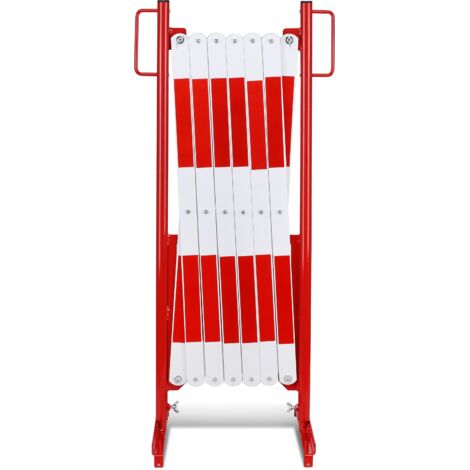 Scherengitter L4000xH1000mm mit Standfuß rot/weiß