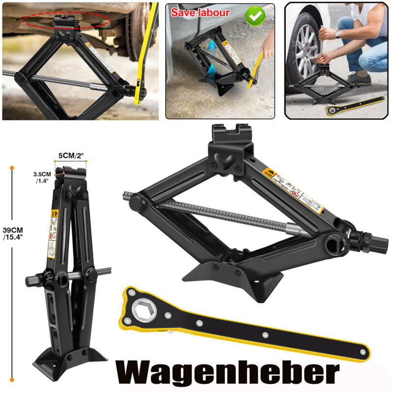 Image of Scherenwagenheber Heyner UltraLift Premium Wagenheber 2000kg Schraubenschlüssel