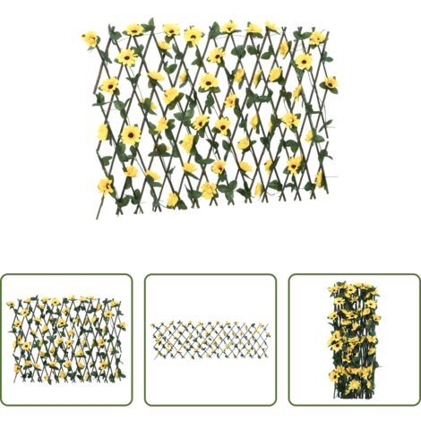 Schermatura esterna -  Traliccio Edera Artificiale Espandibile Giallo 180x60 cm