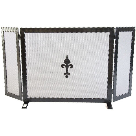 SCHERMI PARASCINTILLE SPORTELLO IN FERRO BATTUTO 2 ALI CM.101X18X52