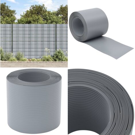 Schermi Privacy da Giardino 10 pz Grigio 252,5x19 cm PVC - Schermi PVC - Schermi per privacy