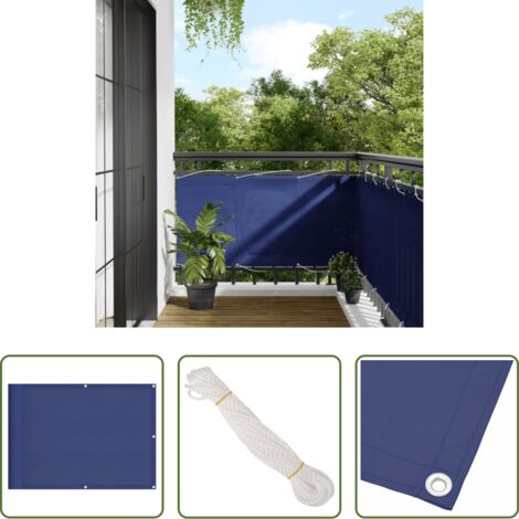 Schermo da balcone -  Paravento da Balcone Blu 75x700 cm 100% Poliestere Oxford