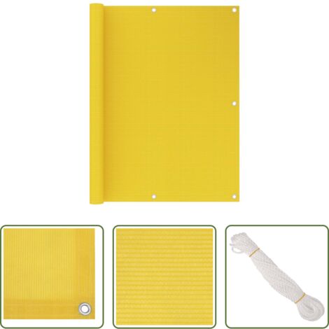 Schermo da balcone -  Paravento da Balcone Giallo 120x300 cm in HDPE