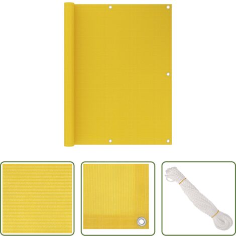 Schermo da balcone -  Paravento da Balcone Giallo 120x400 cm in HDPE