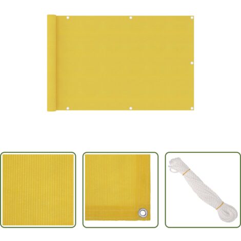 Schermo da balcone -  Paravento da Balcone Giallo 90x400 cm in HDPE