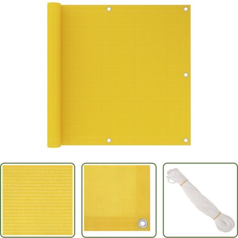 Schermo da balcone -  Paravento da Balcone Giallo 90x600 cm in HDPE