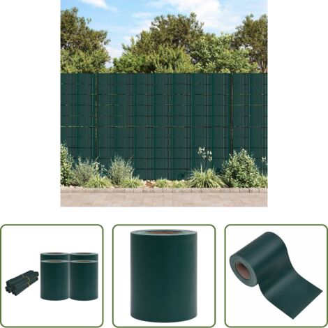 Schermo da veranda - Recinzione Frangivento 4 pz in PVC 35x0,19m Verde Opaco