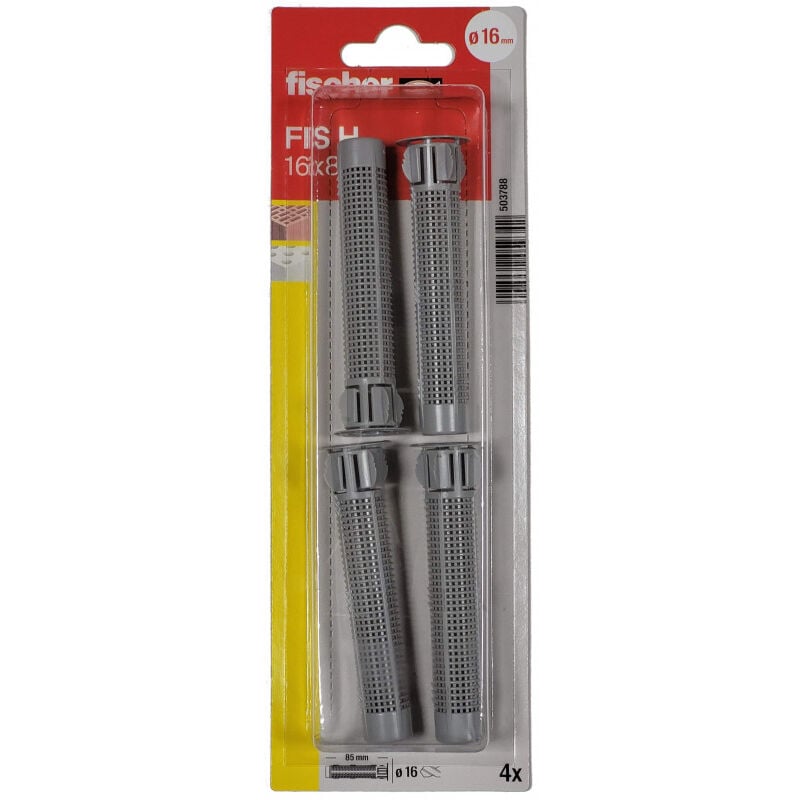 Fischer - Schermo di iniezione 16 x 85 mm, 4 pezzi...