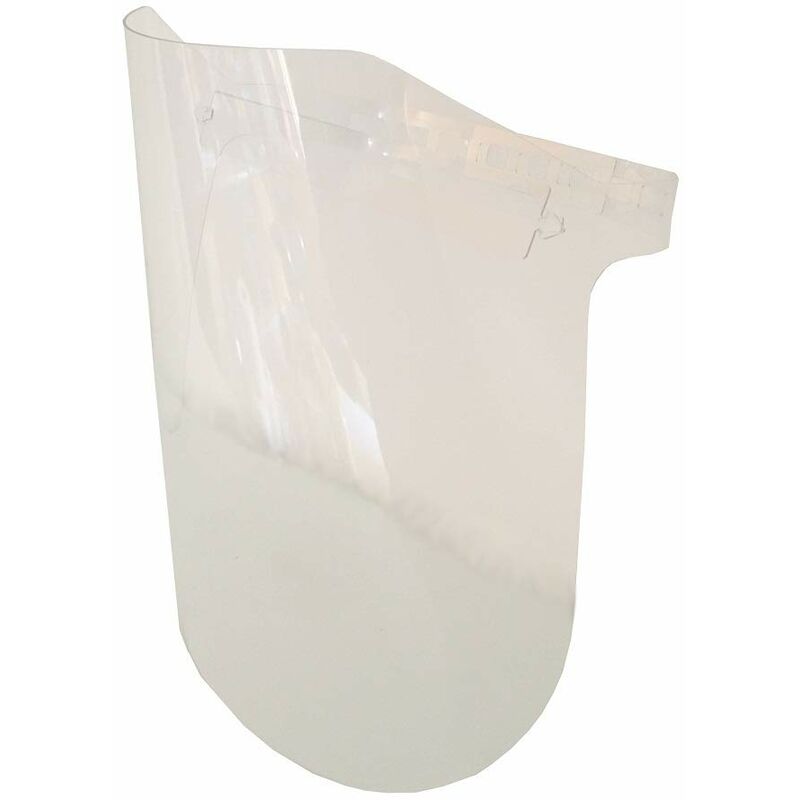 Image of Schermo facciale protettivo in policarbonato trasparente e riutilizzabile, liquidi non tossici, gocce e polvere, spesso 1 mm