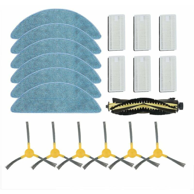 Schermo filtrante + scopa + spazzola rotante per