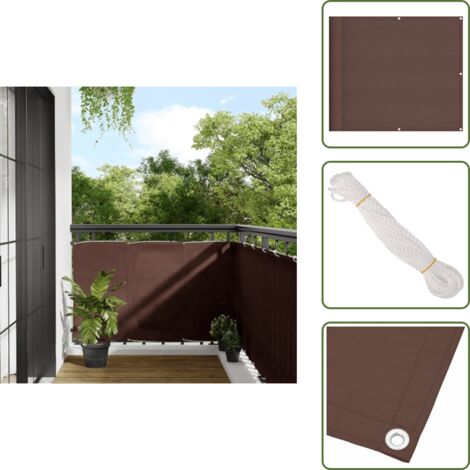 Schermo impermeabile - vidaXL Paravento da Balcone Marrone 90x700 cm 100% Poliestere Oxford - Paravento marrone