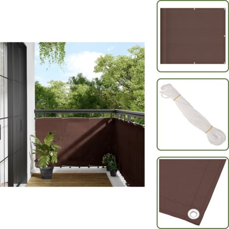 Schermo impermeabile - vidaXL Paravento da Balcone Marrone 90x800 cm 100% Poliestere Oxford - Paravento marrone