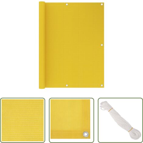 Schermo in HDPE -  Schermo Frangivista per Balcone Giallo 120x500 cm in HDPE