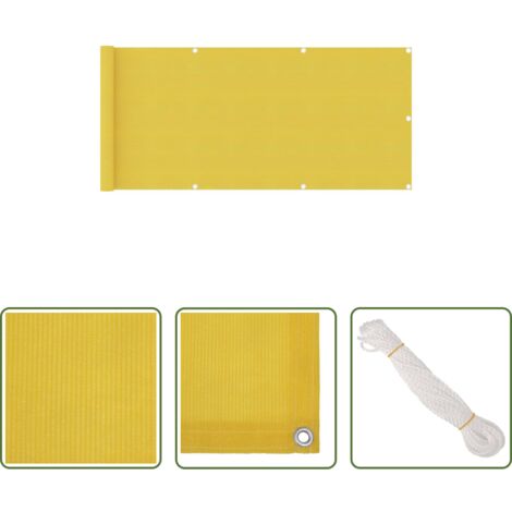 Schermo in HDPE -  Schermo Frangivista per Balcone Giallo 75x500 cm in HDPE