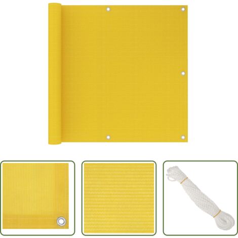 Schermo in HDPE -  Schermo Frangivista per Balcone Giallo 90x300 cm in HDPE
