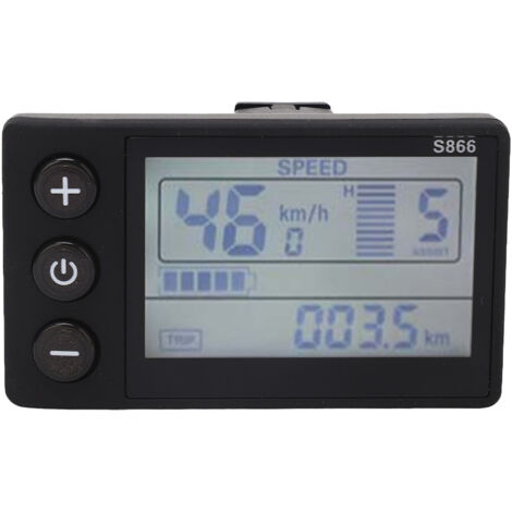 Schermo LCD S866 per bici elettrica, impermeabile, compatibile con 24V, 36V, 48V e 60V, per sostituzione e modifica.