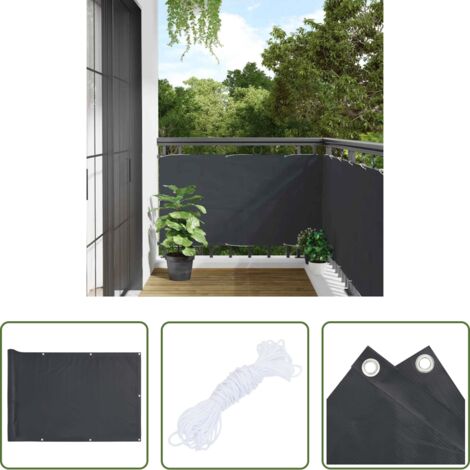 Schermo per privacy -  Paravento da Balcone Antracite 300x90 cm in PVC