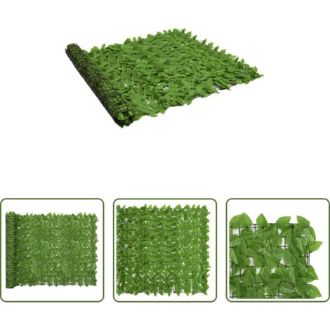 Schermo privacy esterno -  Schermo Privacy da Balcone con Foglie Verde 300x150 cm