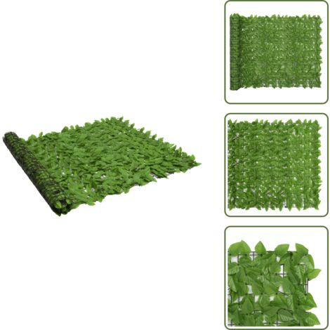 Schermo privacy in polietilene - vidaXL Schermo Privacy da Balcone con Foglie Verde 300x150 cm -