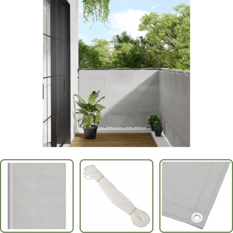 Schermo privacy -  Paravento Balcone Grigio chiaro 120x600cm 100%Poliestere Oxford