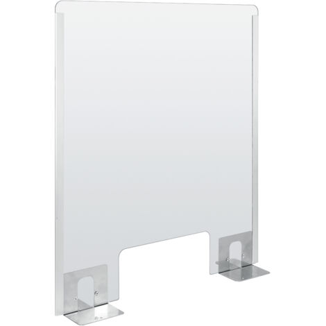 Schermo protettivo parafiato con feritoia per banconi e scrivanie - 660x760 mm