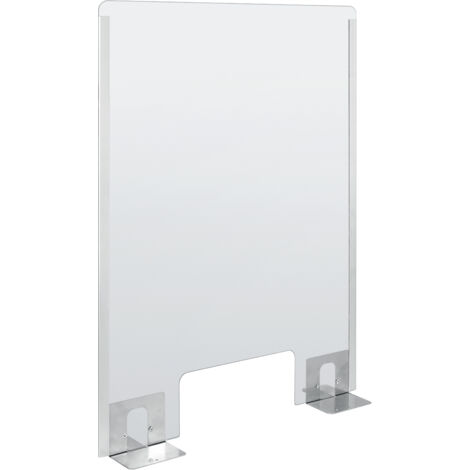 Schermo protettivo parafiato con feritoia per banconi e scrivanie - 660x960 mm