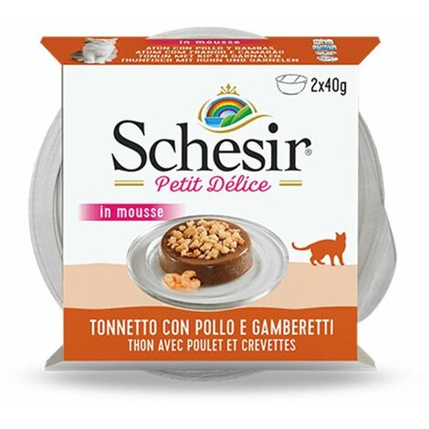 Schesir Petite Delice in Mousse per Gatti da 2x40 gr
