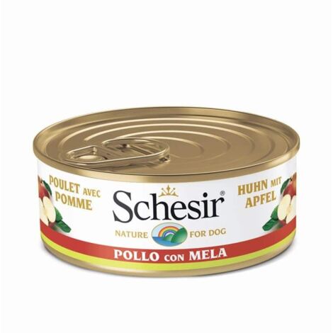 Schesir Cibo umido pollo mela per cane 150g