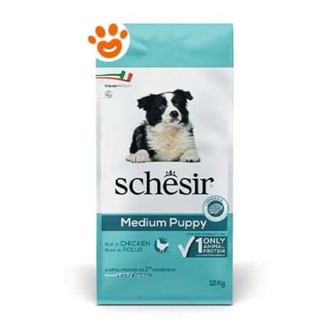 Schesir Dog Medium Puppy Mantenimento Pollo  - Schesir Dog Medium Puppy Mantenimento Pollo - Sacco Da 12 Kg