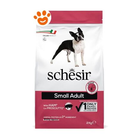 Schesir Dog Small Adult Mantenimento Prosciutto  - Schesir Dog Small Adult Mantenimento Prosciutto - Sacco Da 2 Kg