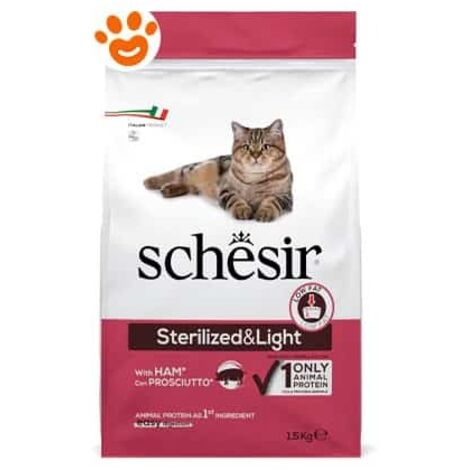 Schesir Gatto Sterilized & Light 1,5 kg Prosciutto