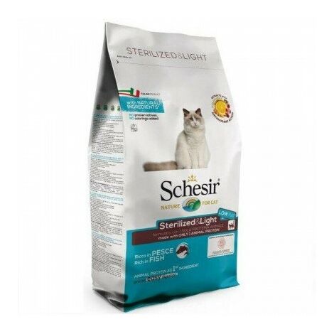 Schesir Light Sterilized al pesce 10kg crocchette per gatti sterilizzati