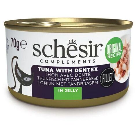 SCHESIR Oceanic Adult Tonno con Dentista - cibo umido per gatti - 24x70g