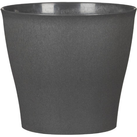 Scheurich 328/13, Pot de fleurs/plantes, rond en plastique couleur : Carbon, 13 cm de diamètre, 11 cm de hauteur, 0,9 l vol.