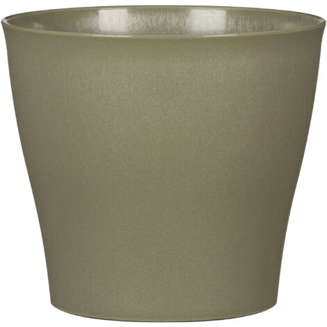 Scheurich 328/15, Pot de fleurs/plantes, rond en plastique couleur: Khaki, 15 cm de diamètre, 13 cm de hauteur, 1,5 l vol.