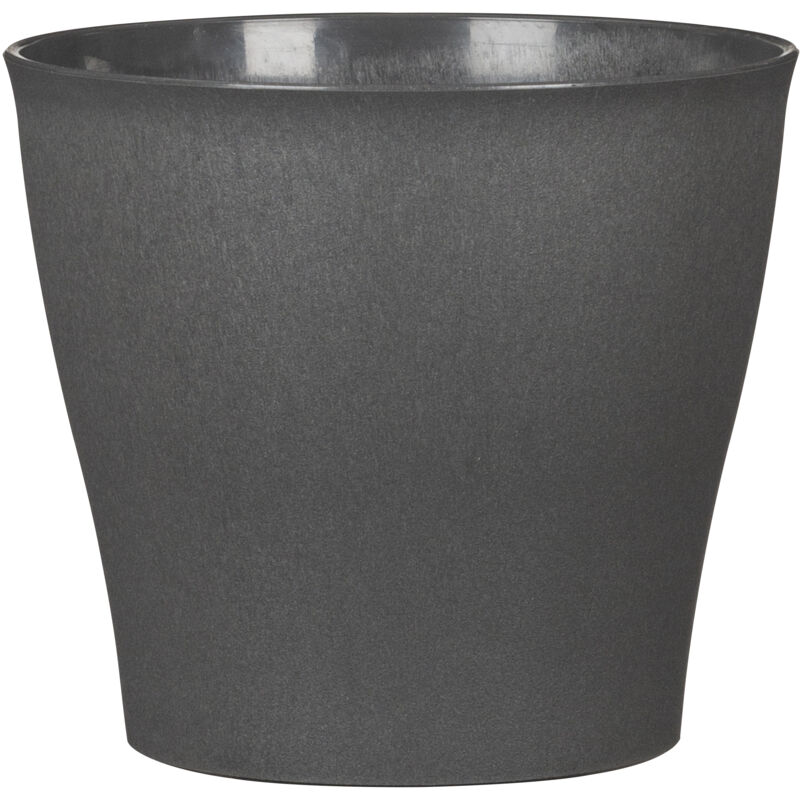 Scheurich - 328/17, Pot de fleurs/plantes, rond en plastique couleur : Carbon, 17 cm diamètre, 15 cm hauteur, 2,1 l vol.