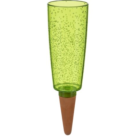 Scheurich 58869 Copa XXL Dispenser d'Acqua in plastica con Cono di Argilla, Verde, Altezza 32 cm, 1,0 Vol., 13 x 13 x 37 cm