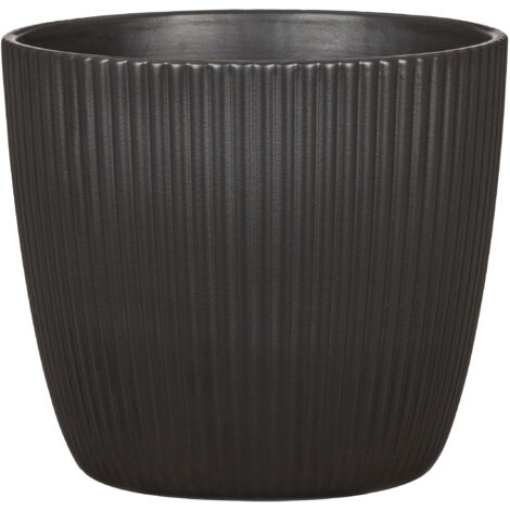 Scheurich Aura, Blumentopf aus Keramik, Farbe: Anthrazit, 19,1 cm Durchmesser, 17,1 cm hoch, 3,387 l Vol.