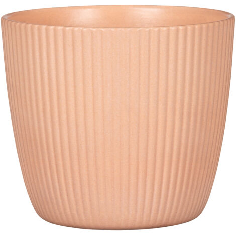 Scheurich Aura, Blumentopf aus Keramik, Farbe: Peach, 19,1 cm Durchmesser, 17,1 cm hoch, 3,387 l Vol.